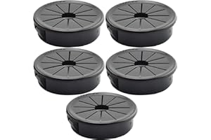 Aifeier ET 1-1/2 Inch Cable Grommets Petal-Shaped Buckle Type Wire Hole Cover for Cord Management and Protection of Cabinet (37.5mm, 5PCS)