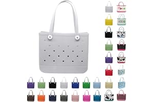 TBWNWG EVA Beach Tote Bag, Extra Large Rubber Tote Bag Waterproof Washableable Tip Proof for the Beach Boat Pool Sports