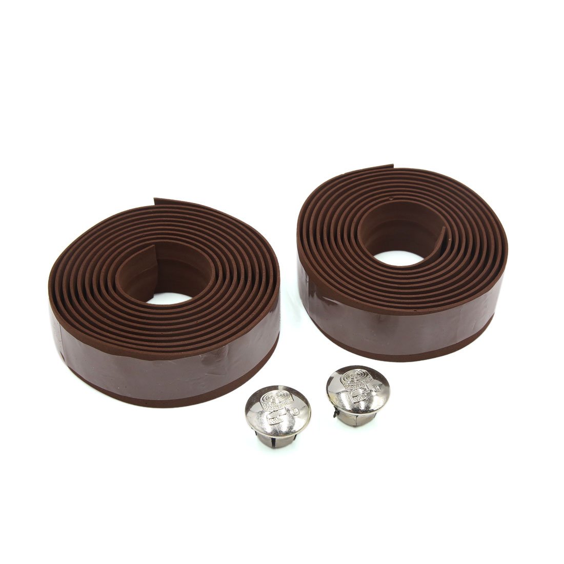 sourcing map 2pcs Brown Foam Anti Slip Handlebar Tape Bar Grip Wrap for Bike