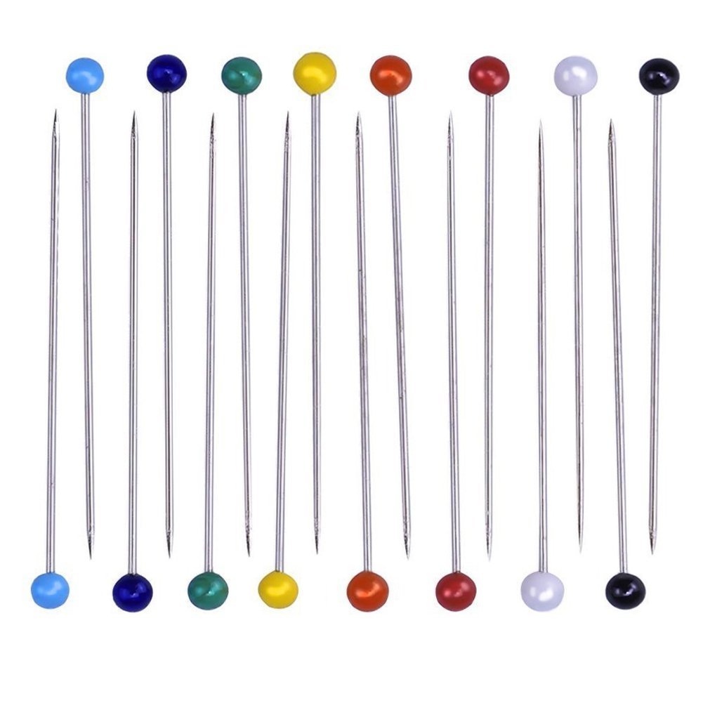 800 Pcs Sewing Pins, 1.5 in Round Pearl Heads Pins, Pearlized Pins, Pearl Push Pins, Dressmaker Pins, Quilting Pins for Fabric, Craft and Sewing Project, Weddings Corsage Florists (Red)