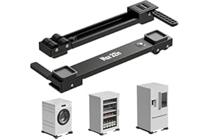KVRG Appliance Rollers Heavy Duty,Newest Extendable Appliance Sliders,Liftable Washing Machine Base,Easily Move Washer and Dryer Machines,Refrigerators,Furniture-Black