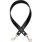 APLZGMG 20.3 Inch Leather Purse Strap, Short Replacement Shoulder Strap, 1 Inch Wide Leathers Purses Straps for Handbag (Black)