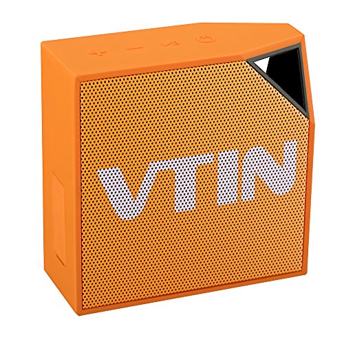 Vtin Cuber Waterproof Speakers Bluetooth 4.0 Speakers with 5W Audio Driver and IP67 Waterproof Design for iPhone and Other Smart Phones-Orange