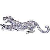 Personalized Rhinestone Leopard Brooch Pin Green Blue Crystal Leopard Brooch Fashion Cool Brooch Lapel Pins Clothes Bag Hat Dress Suit Jewelry for Men