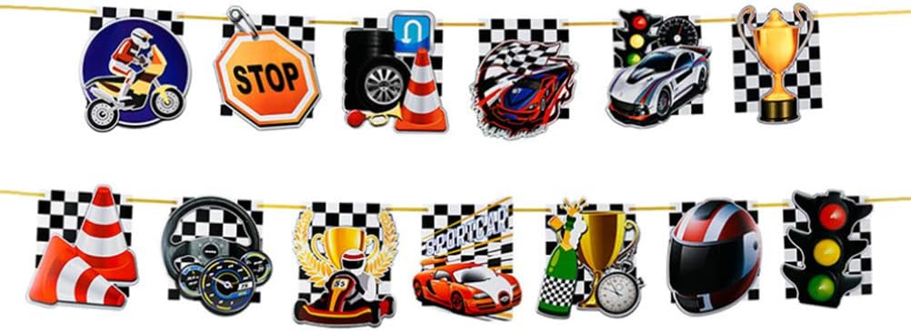 Race Car Party Supplies Race Car Photography Background Props Race Car Themed Party Decoration Supplies- Racing, Traffic Lights, Championship Trophy