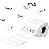 Multi-Purpose White Self-Adhesive Label Paper Compatible with Phomemo M100/M200/M110/M220/M120/M221 Label Printer, 3/4" X 3/8"(20x10mm), 900 Labels/Roll,1 Roll