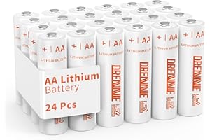 DREAMME Lithium Batteries AA [Non-Rechargeable]- 1.5V Double A Premium Lithium AA Batteries for Blink Outdoor,Flashlight,Toys,Other Daily Gadgets[24 Pack/3400mAh]