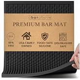 A Bar Above Heavy Duty Bar Mat, Food Safe Silicone Mat for Countertops | Commercial Strength, For Bartending and Coffee, Dish Drying Pad, Kitchen Counter, Barista Accessory, Spill Proof, Great Pick