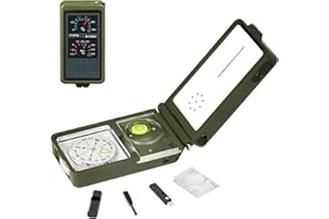 DonDofla Compass Hiking Survival Gear, Backpacking Multifunction Field Scout Compas for Girl Boy, Durable Map Reading Geology Activities Hunting Camping Navigation