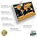 Scratch Off Map Of The World With States - Travel Poster With Smooth Gold Foil On Thick Glossy Paper - Set Of 10 Apt Accessories - Perfect Gift Ready Packaging