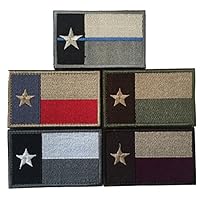 SpaceCar USA The Lone Star State Texas TX State Flag Tactical Morale Patches 3" x 2" Sized - Bundle 5 Pieces