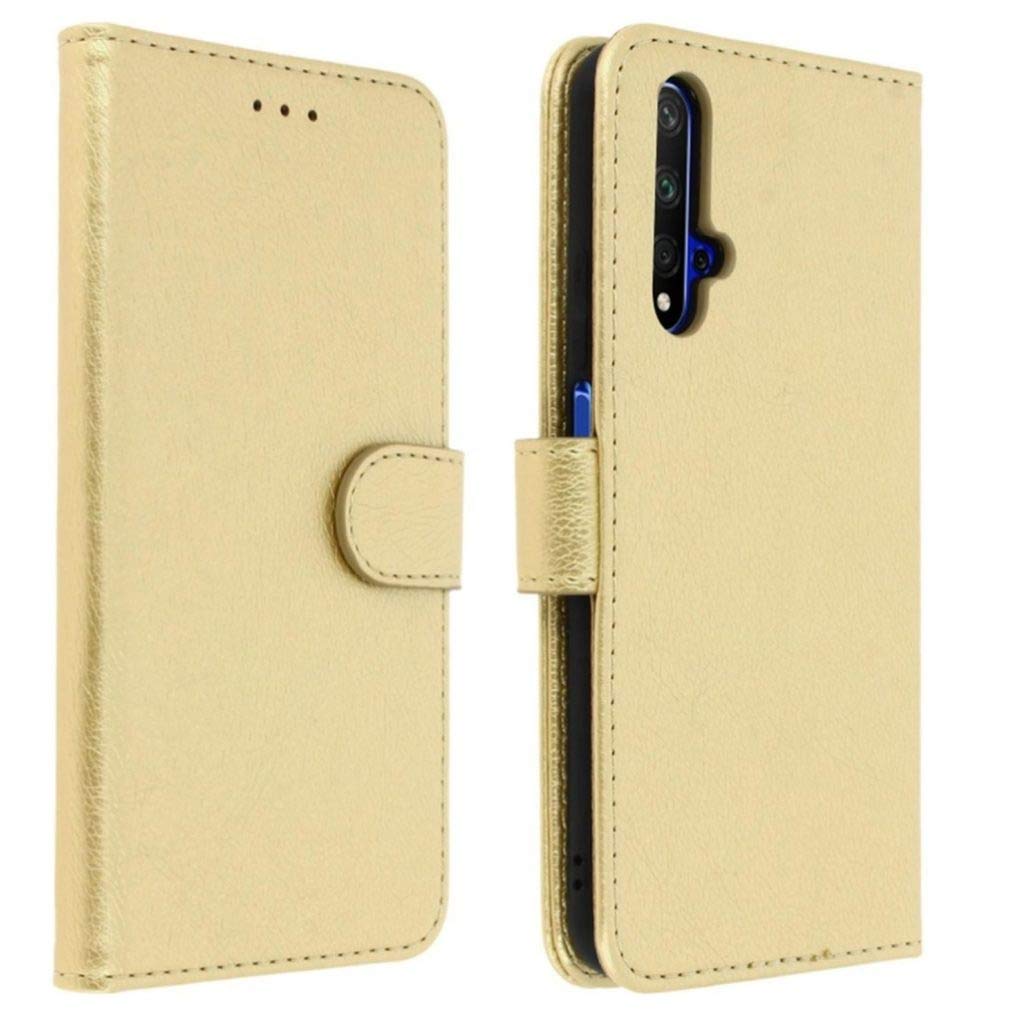 iPOMCASE Coque Portefeuille pour Nova 5T, Doré
