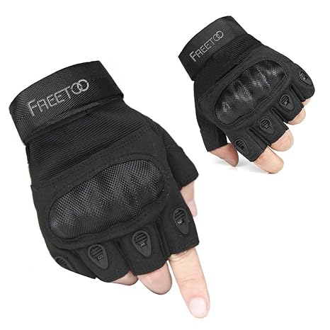 FREETOO Taktische Handschuhe Motorrad Handschuhe Herren Vollfinger Handschuhe mit gepolstertem Rückenseite geeignet für Airso