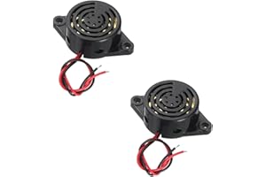 2pcs Piezo Buzzer Small Buzzer Alarm 12V Electronic Beep Buzzer 100dB Piezo Alarm Siren Continous Sound for Motorcycle Golf C