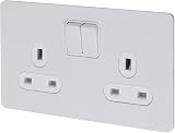 Schneider Electric Screwless White Double Switched Socket 13A view 2