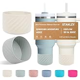 LUCKINEE 2Pcs Silicone Boot Base for Stanley Quencher Adventure 40oz | Tumbler Boot Bumper For Stanley IceFlow 20oz 30oz, Anti-Slip Silicone Bumper for Stanley Cup Accessories, BPA Free