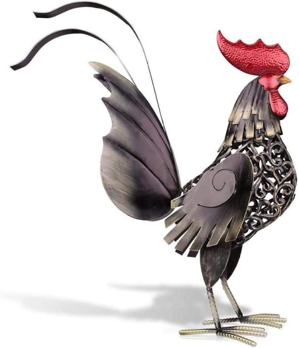 Decoration Desktop Decorative Collectibles Animal Sculptures For The Home Big Rooster Sculpture Home Decoration Desktop Decoration Gift Amazon Co Uk Kitchen Home
