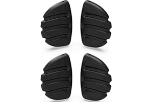 ToughAsNails 2 Pairs Replacement Nose Pads for Maui Jim Makaha MJ405/Sandy Beach MJ408/Ho'okipa MJ407 Sunglasses Black&Black