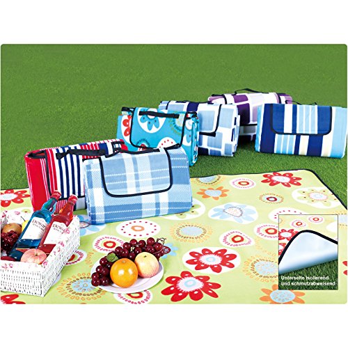 Songmics 195 x 150 cm Picknickdecke Campingdecke wärmeisoliert wasserdicht mit Tragegriff GCM50K – Bild 3