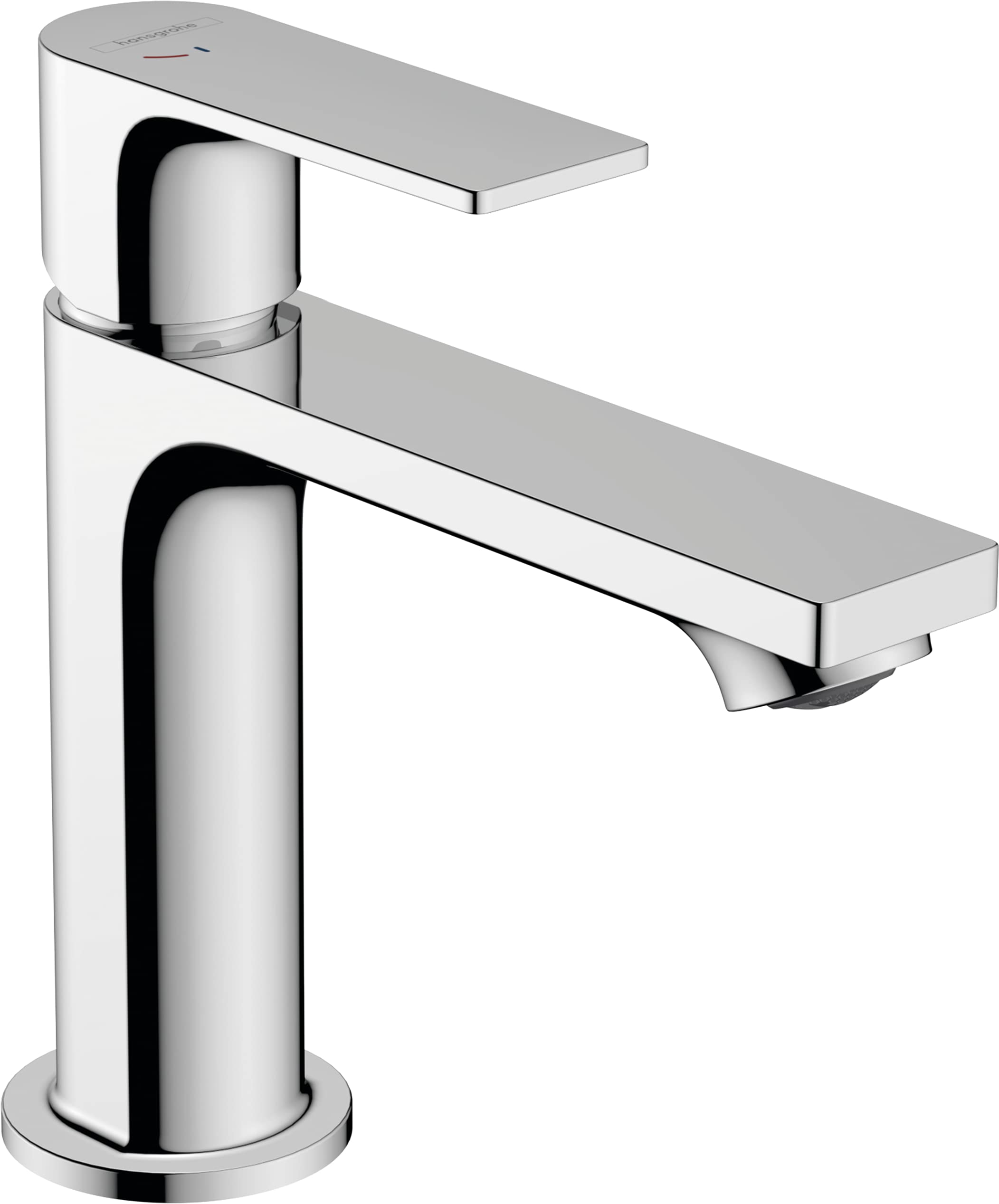 Hansgrohe Rebris E Basin Mixer Tap 110 Energy-Saving with Pop-Up Waste Set, Chrome, 72559000