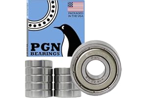 PGN - 608-ZZ Double Shielded Ball Bearing - 8x22x7 - Lubricated - Chrome Steel (10 PCS)