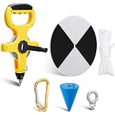 Copkim 7.87 Inch Plastic Secchi Disk Set | Secchi Disc with Black and White Quadrants, Steel Cone, Holding Line and 100 ft Tape Measure for Clarity Measurements