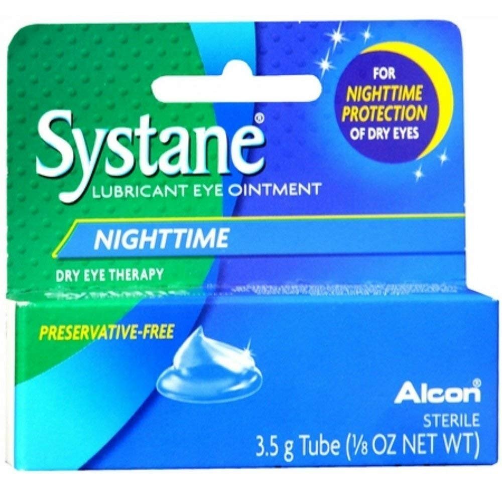 Systane Nighttime Lubricant Eye Ointment 0 123 Oz 3 5g Pack Of 3 