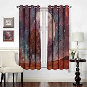 Amazon.com: Becanbe W 55" x L 102",Blackout Curtains 2 Panel Set,Night