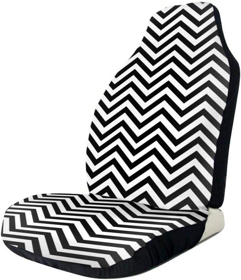 Amazon.com: Car Seat Covers Black and White Stripe Pattern 1 Universal