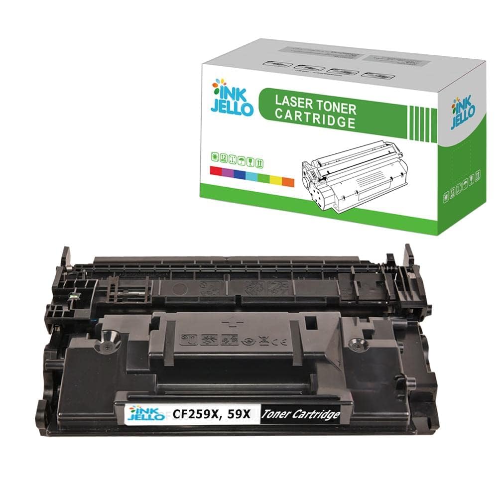 InkJello Toner Cartridge For Printer, Compatibile with HP LaserJet Enterprise M406dn M407dn M430f Pro M304a M305d M305dn M404 M404d M404dn M404dw M404n M405 M405d CF259X, 59X with Chip (Black,1-Pack)