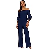 Adrianna Papell womens Organza Crepe Jumpsuit