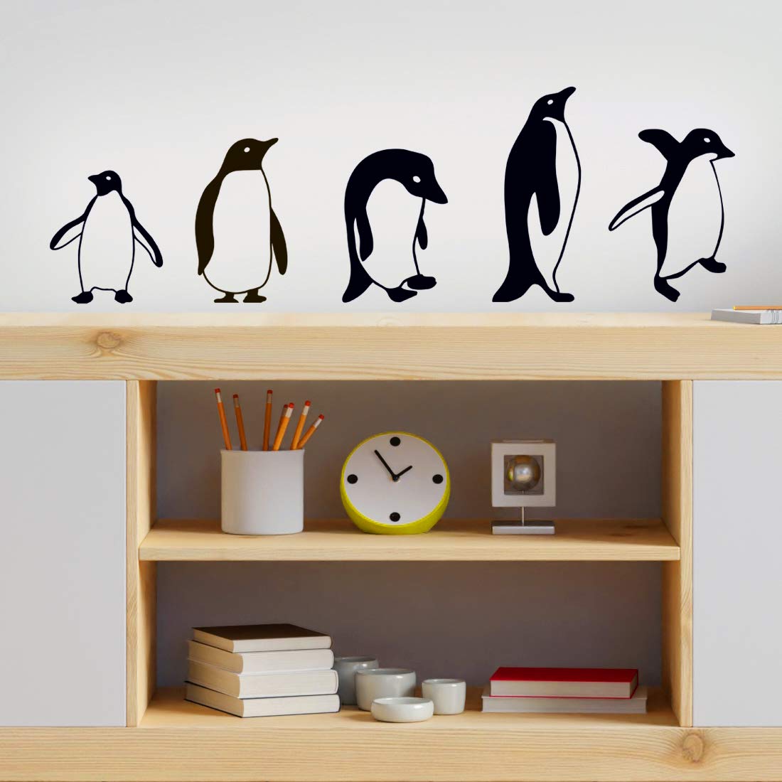Penguin Stickers Wall Decoration Sticker Kid Art Penguins Kids Children Office Decal Nursery Living Room Home Design Vinyl self Adhesive car Cars Label Product Game Transfer Stencil Kitchen Hallway