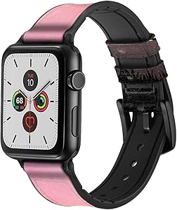 CA0636 Bicycle Sunset Leather & Silicone Smart Watch Band Strap for Apple Watch iWatch Size 38mm/40mm