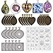 30 Pcs 5 Styles Pendant Trays Molds- Round & Square & Heart & Teardrop & Oval,1 Pcs Silicone Jewelry Casting Molds Jewelry Silicone Mold for Jewelry Making DIY Craft