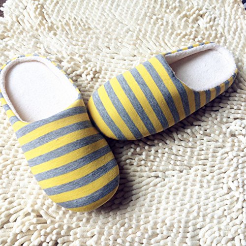 Norbi Unisex Home Indoor Washable Comfort Stripe Anti-Slip Slippers Shoes - Thumbnail 2