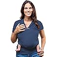 CuddleBug Baby Wrap - Hands-Free Baby Carrier Wrap - Soft & Stretchy Baby Wraps Carrier - Baby Carrier Newborn to Toddler 7-35 lbs - One-Size-Fits-All Baby Holder Wrap - Hip-Healthy Wrap (Navy)
