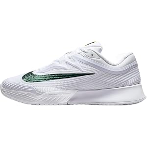 Nike Vapor Pro 3 PRM Men's Hard Court Tennis Shoes (White/University Gold/University Red/Gogi Green)