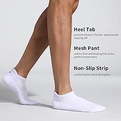 Lapulas Athletic Ankle Socks, Low Cut Cushioned
