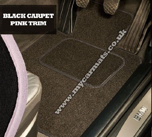 Nissan Skyline R32 (1989 to 1994) Black Car Mats + Pink Trim
