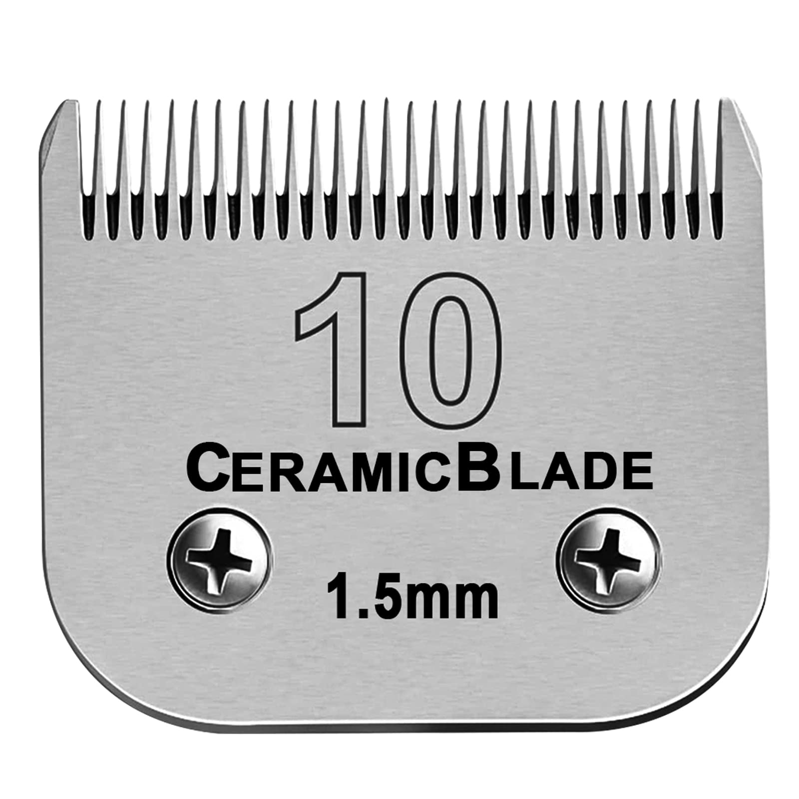 Detachable Pet Dog Grooming Clipper Ceramic Blade,Compatible with Andis Size 10 Cut Length 1/16"(1.5mm),Compatible with Oster A5,Wahl KM10 Series Clippers