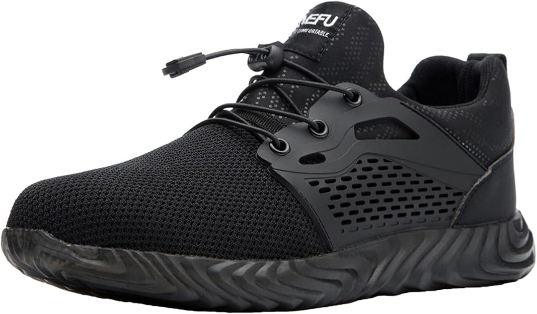 Mens Walking Shoes Safety Sneakers Breathable Rubber Sole