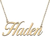 HUAN XUN Customized Custom Simple Any Name Necklace