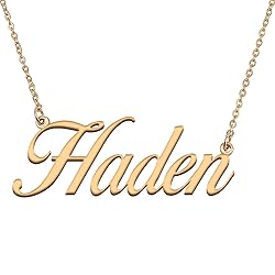 HUAN XUN Customized Custom Simple Any Name Necklace