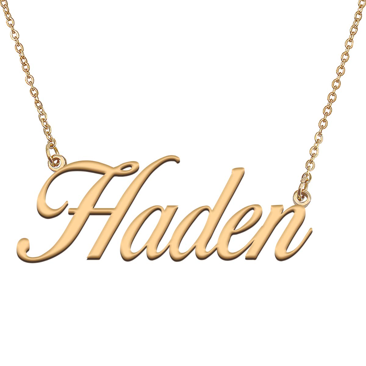 HUAN XUN Customized Custom Simple Any Name Necklace