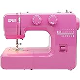 Janome Pink Sorbet Easy-to-Use Sewing Machine with Interior Metal Frame, Bobbin Diagram, Tutorial Videos, Made with Beginners in Mind for Garments, Patchwork, Light Quilting