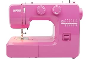 Janome Pink Sorbet Easy-to-Use Sewing Machine with Interior Metal Frame, Bobbin Diagram, Tutorial Videos, Made with Beginners in Mind!