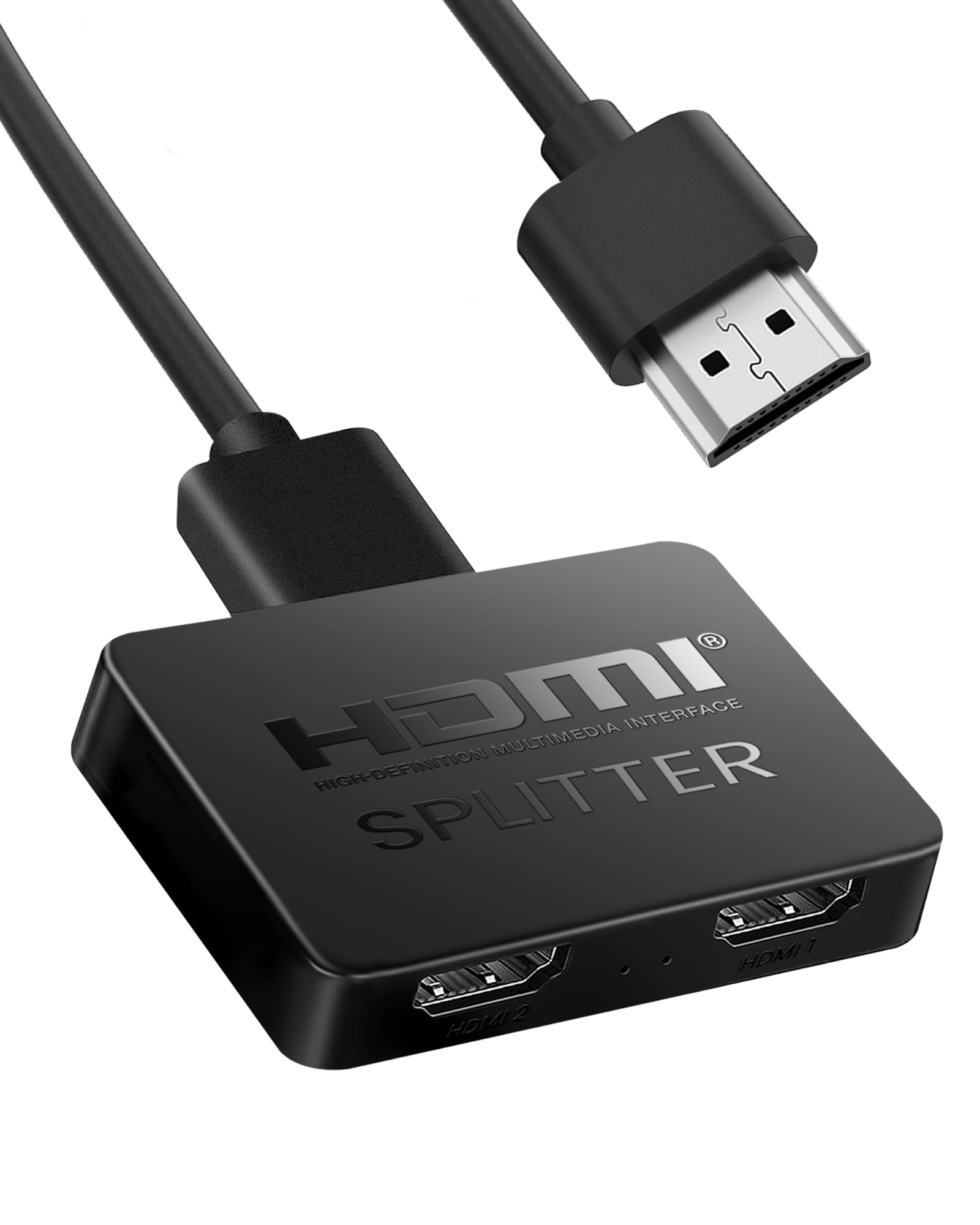 NEWCARE HDMI Splitter 1 in 2 Out, 2-Way Mirroring Only for Dual Monitors, 4K HDCP 1.2 Compatible, Plug & Play for HDTV/Blu-ray/DVD/Fire Stick, USB Powered (Not Extendable, Screen Duplication Only)