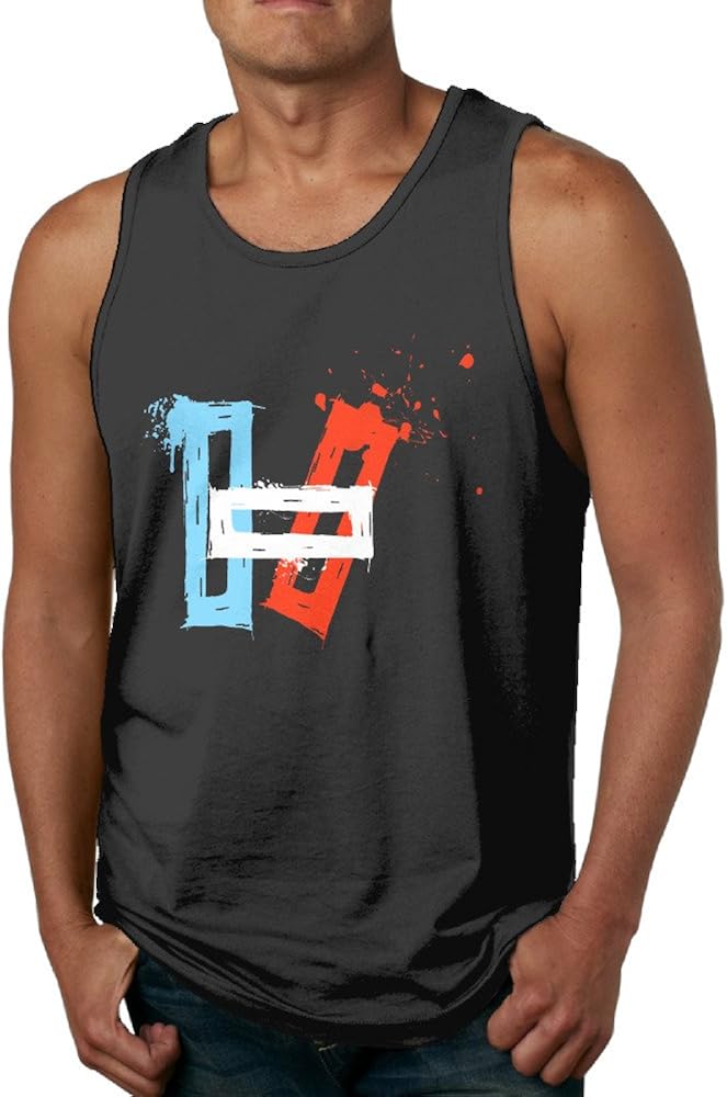 Duola Men's Loose Outer Vest Twenty One Pilot Black