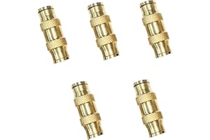 TL TOOLEGIN 3/8" Tube OD Push-to-Connect Pneumatic Fittings Set - DOT Air Brake Line Fittings, 5pcs Air Hose Quick Connect Fittings