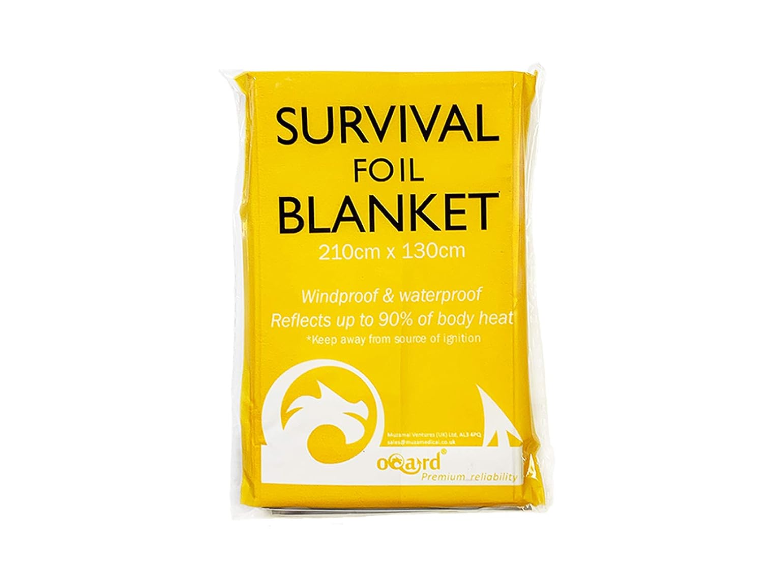 Oqard Survival Foil Blanket 210 cm x 130 cm - Pack of 2, 2 Blankets, 210cm x 130cm - Image 4